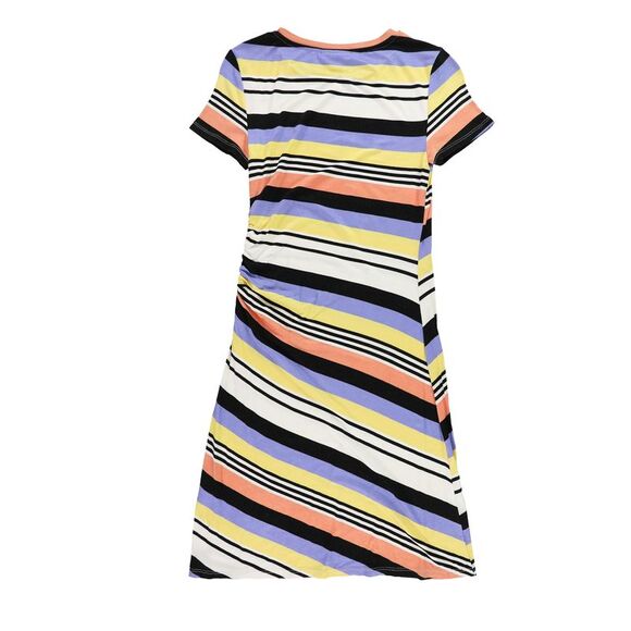bar III Womens Striped Drawstring Side A-line Dress, topsonstripe, XS - Picture 2 of 2